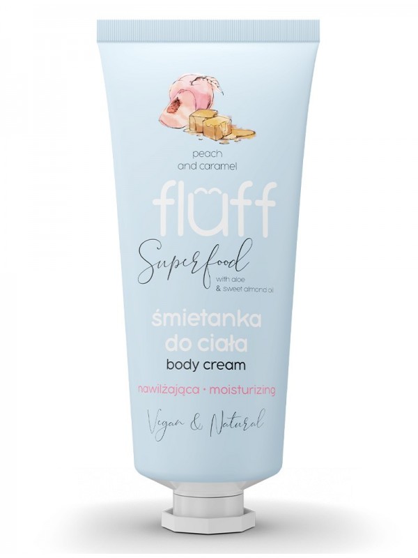 Fluff Body Cream Hydraterende Perziken in Karamel 150 ml