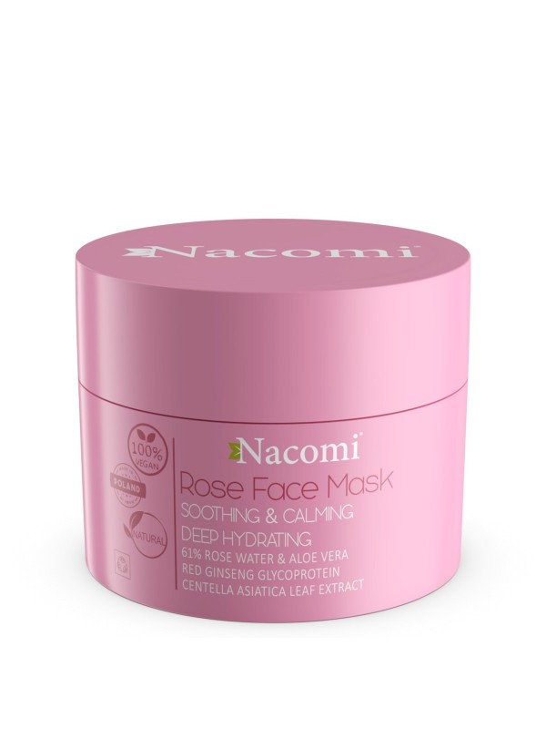 Nacomi Rose gezichtsmasker Verzachtend en kalmerend 50 ml