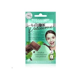 Eveline Look Delicious Smoothing Bio Mask with Mint & Chocolate Natural Scrub 10 ml