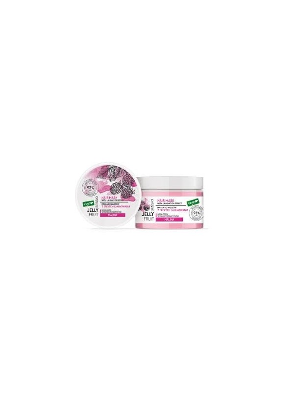 Sessio Jelly Fruit Haarmasker met laminerend effect voor hoog poreus haar Framboos 250 g