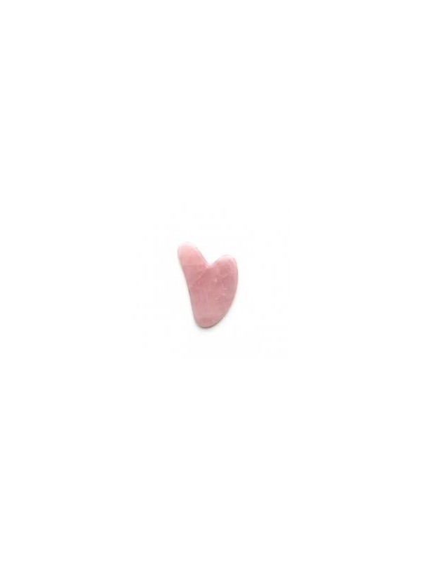 Fluff Gua Sha plate for face massage pink quartz 1 piece