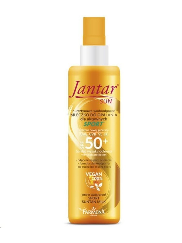 Farmona Jantar Sun Amber waterdichte zonnebrandlotion voor actieve mensen SPORT SPF50 200 ml