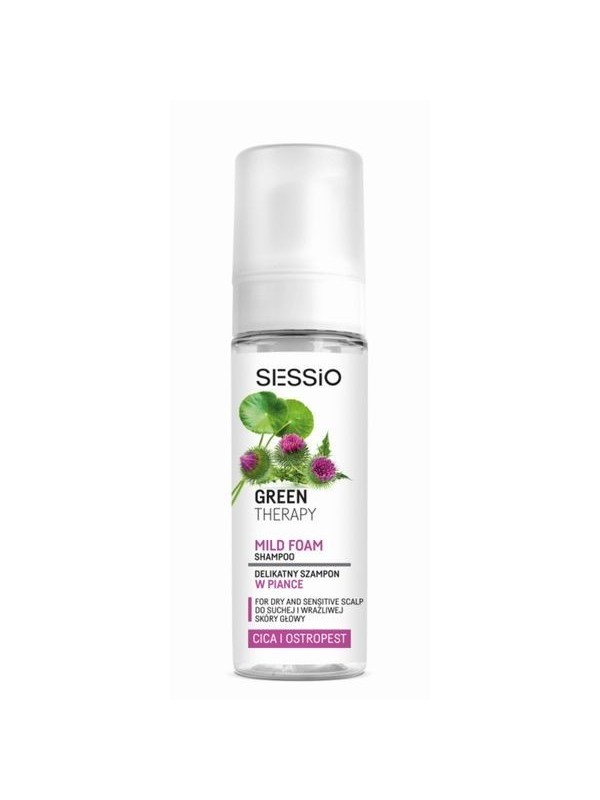 Sessio Green Therapy Delicate Foam Hair Shampoo Cica and Milk Thistle 175 g