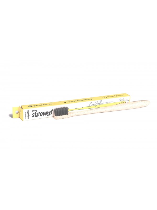 Woodybamboo Wheat Toothbrush EcoYellow medium 1 piece