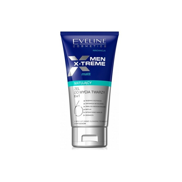 Eveline Men X-Treme 6in1 Matt Mattifying face wash gel 150 ml