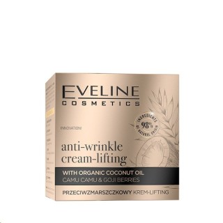 Eveline Organic Gold Anti-wrinkle face lifting cream with organic coconut milk 50 ml