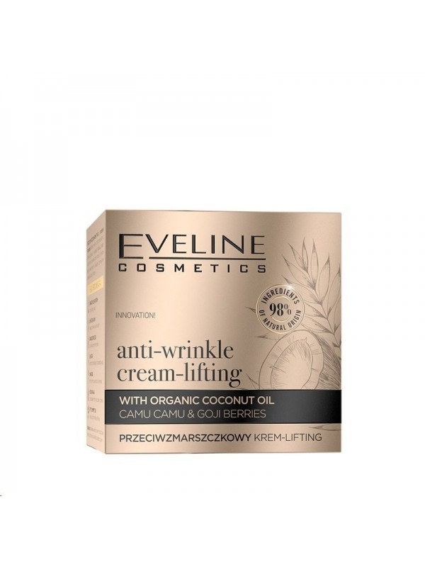 Eveline Organic Gold Anti-rimpel facelifting cream met biologische kokosmelk 50 ml