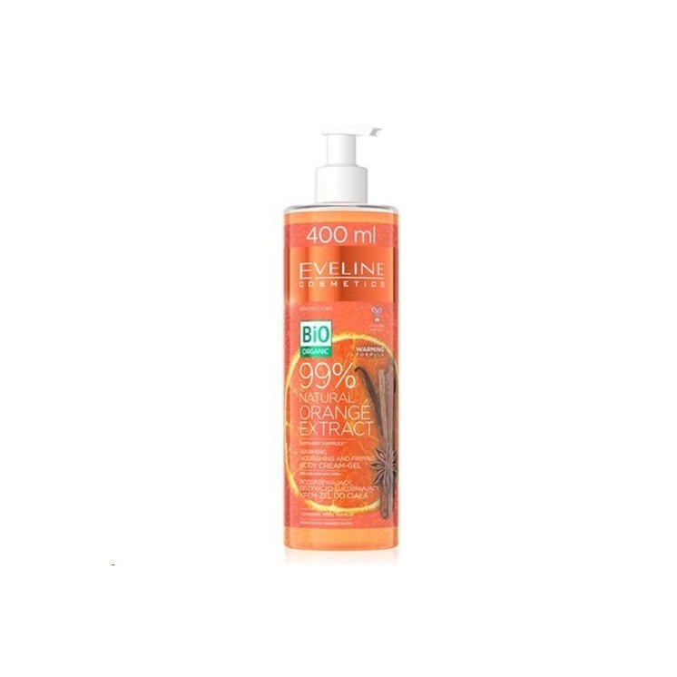 Eveline 99% Natural Orange Verwarmende lichaamscrème-gel 400 ml