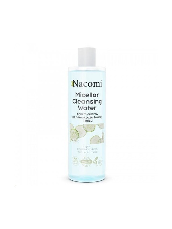 Nacomi Micellar liquid for face and eye make-up removal, soothing Cucumber 400 ml