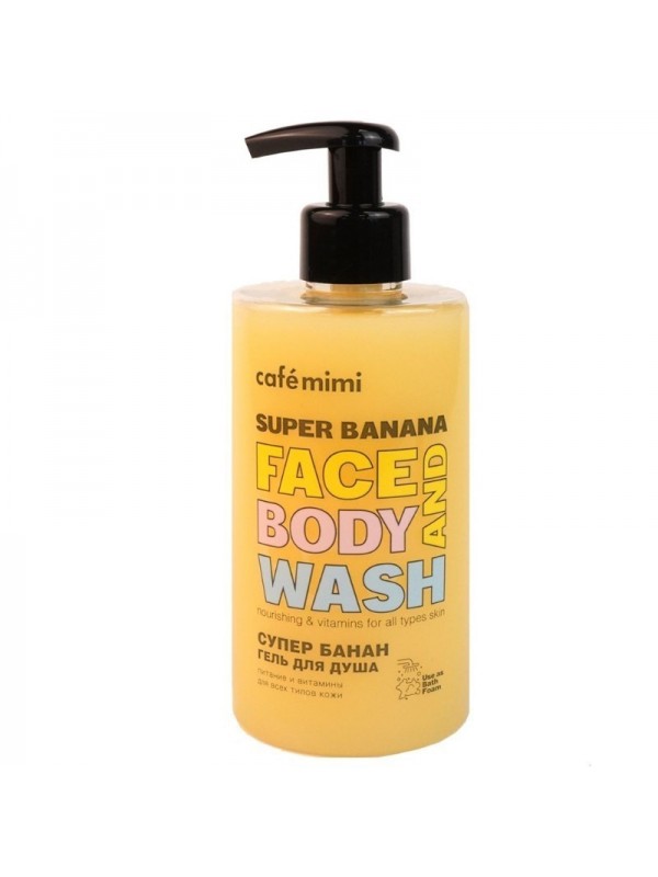 Cafe Mimi Super Banan wasgel voor lichaam en gezicht 450 ml