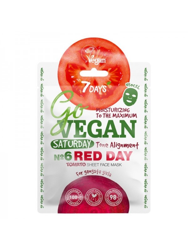 7 days Go Vegan Sheet face mask Saturday 25 g