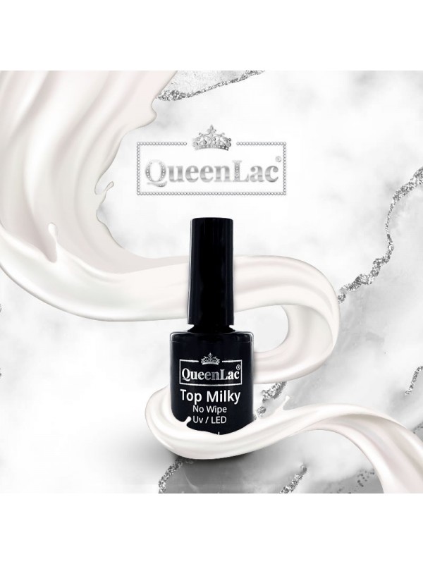 QueenLac Top Milky for UV varnishes / hybrid varnishes / gels 15 ml