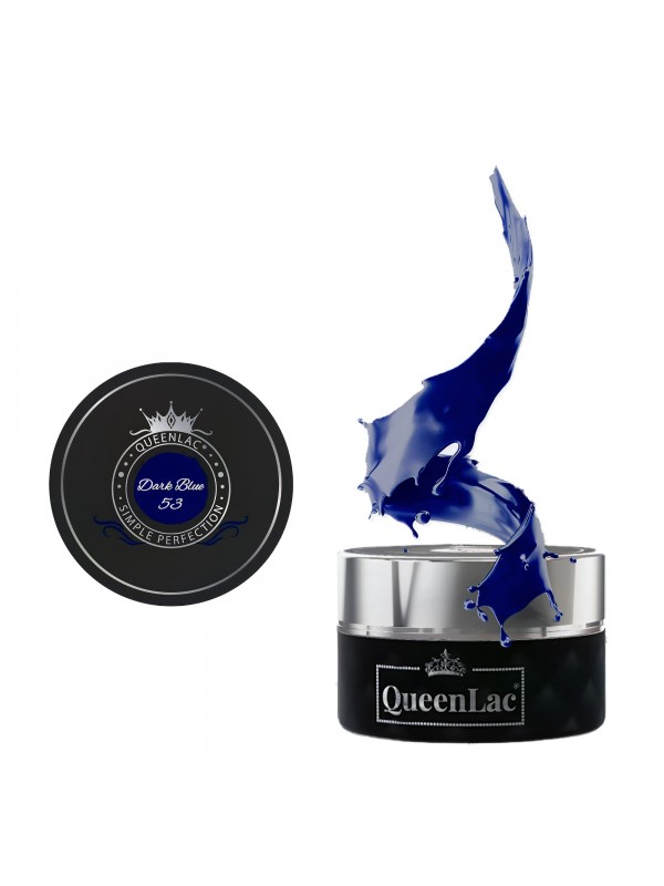 QueenLac UV nail polish /53/ Dark Blue 5 ml