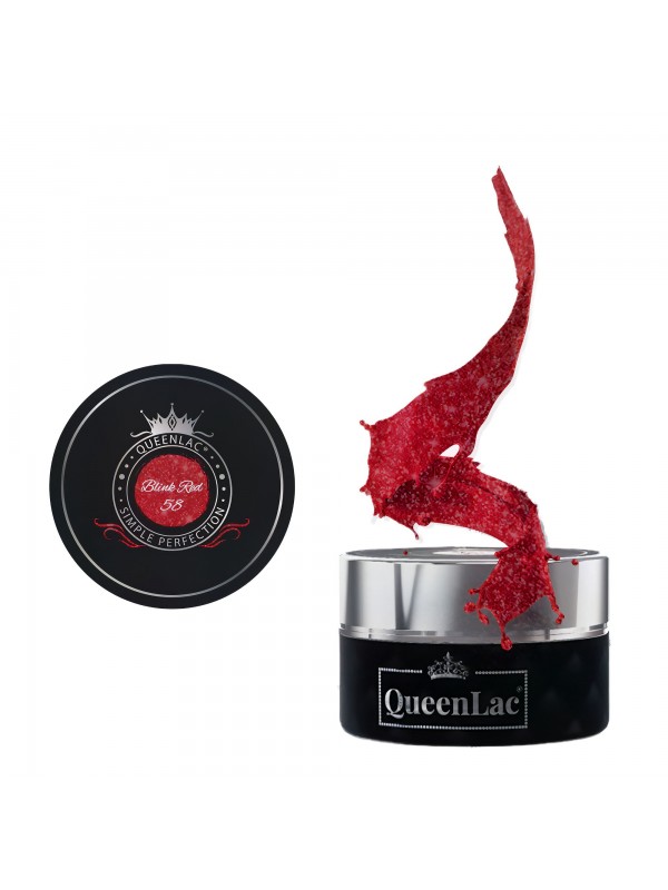 QueenLac UV nagellak /58/ Blink Red 5 ml