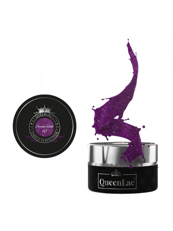 QueenLac UV nagellak /63/ Chrome Violet 5 ml