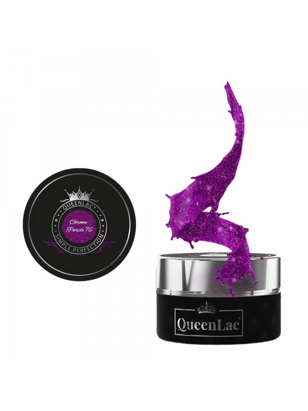 QueenLac UV nagellak /76/ Chroom Purple 5 ml