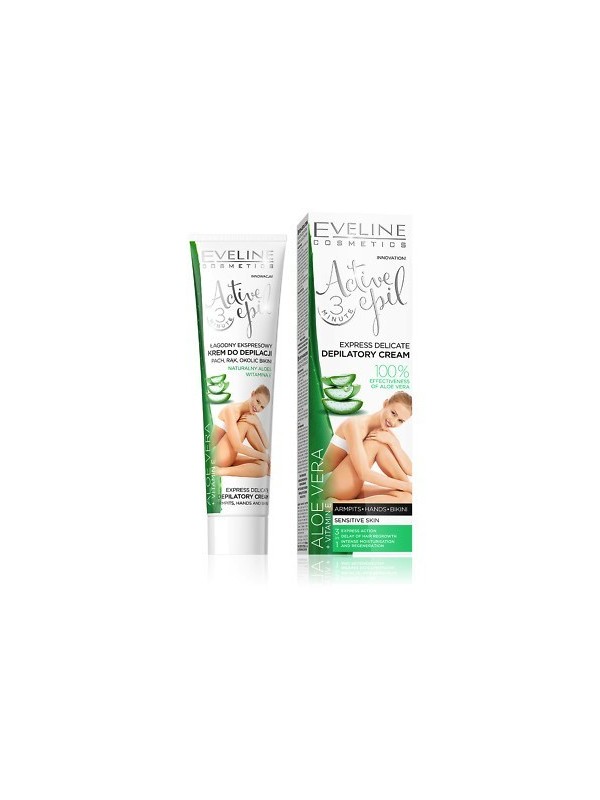 Eveline Active Epil Depilatory cream for legs, hands and bikini area sensitive Aloe Vera 125 ml