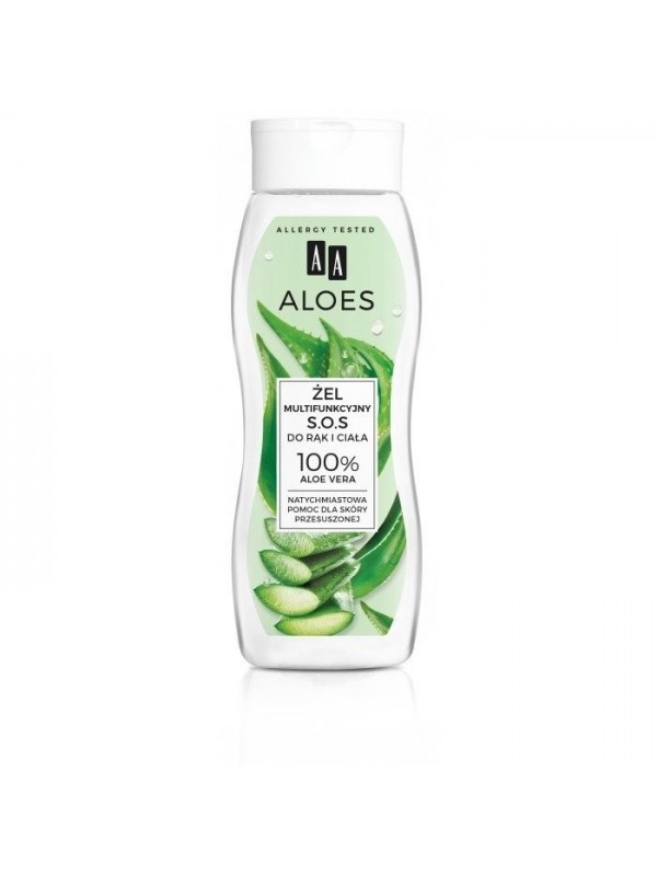 AA Aloe 100% aloe vera extract Multifunctional gel for hands and body SOS 250 ml