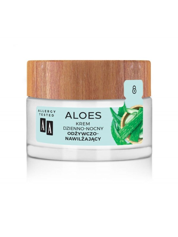 AA Aloes 100 % aloe vera Extrakt Tages- und Nacht-Gesichtscreme, nährend und feuchtigkeitsspendend, 50 ml