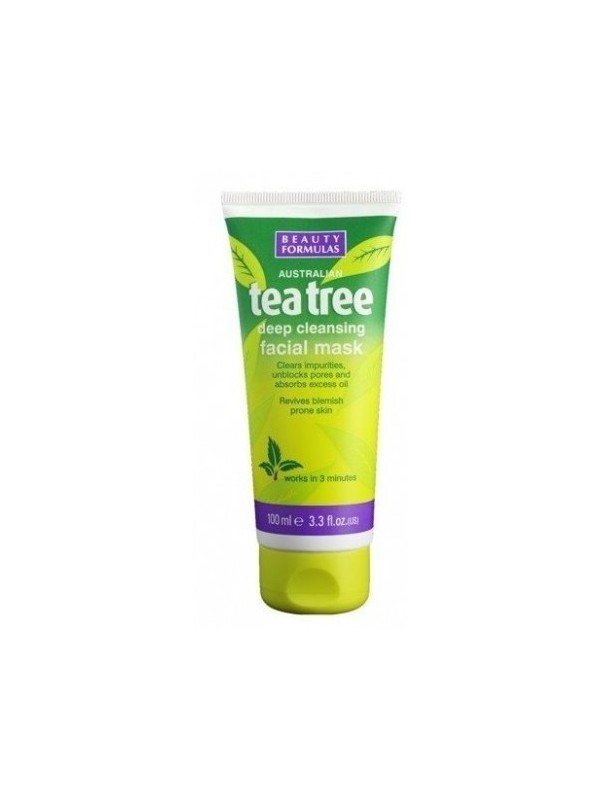 Beauty Formulas Tea Tree Clay facial cleansing mask 100 ml