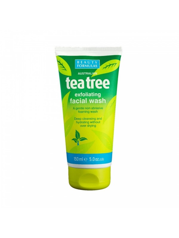 Beauty Formulas Tea Tree Exfoliating face wash gel 150 ml