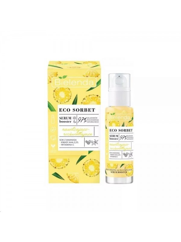 Bielenda ECO SORBET Serum -booster voor het gezicht hydraterende en verhelderende Ananas 30 ml