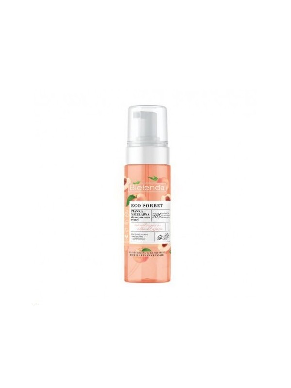 Bielenda ECO SORBET Moisturizing and nourishing face cleansing micellar foam Peach 150 ml