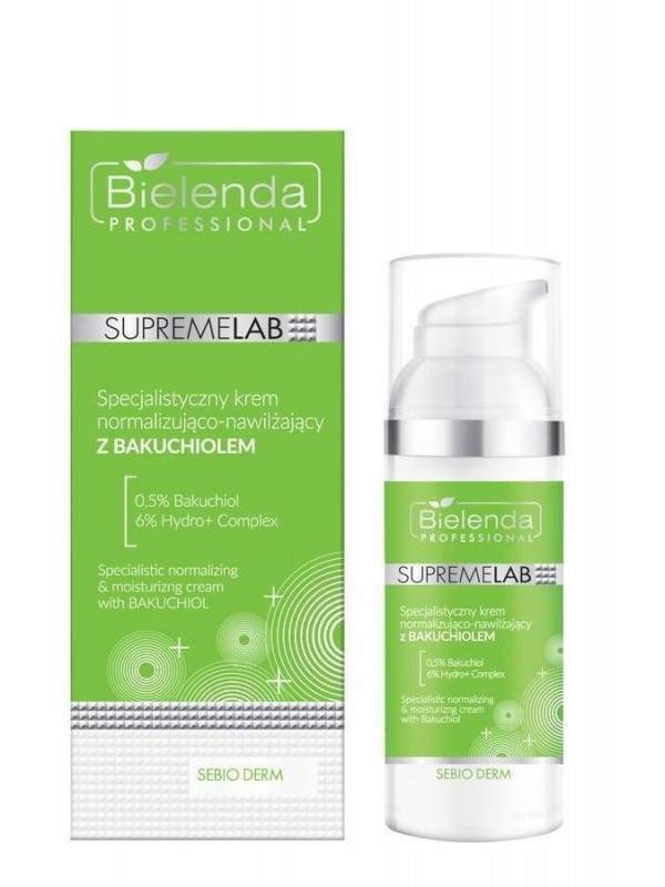 Bielenda Professional SUPREMELAB Sebio Derm Specialist normaliserende en hydraterende crème met Bakuchiol 50 ml