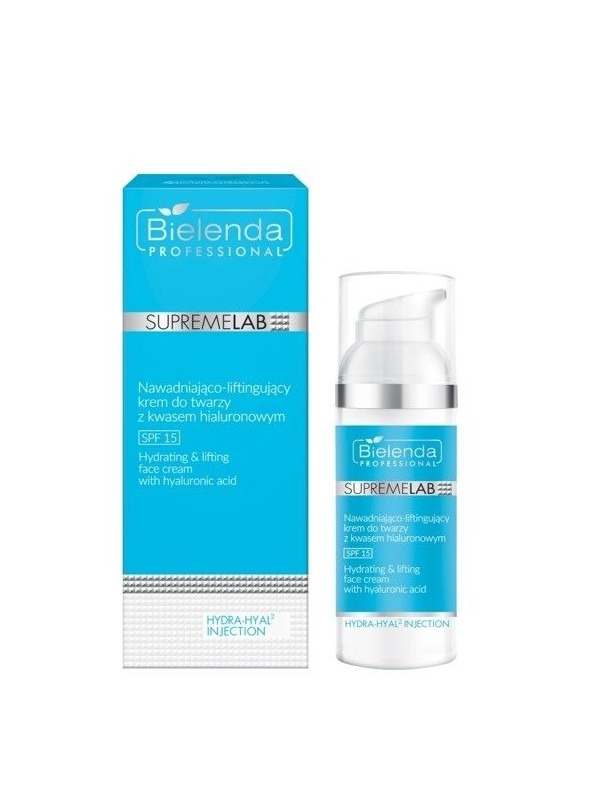 Bielenda Professional SUPREMELAB Hydra-Hyal2 Moisturizing and lifting face cream with hyaluronic acid SPF15 50 ml