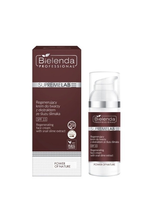 Bielenda Professional SUPREMELAB Power of Nature Regenerating face cream with snail mucus extract SPF15 50 ml