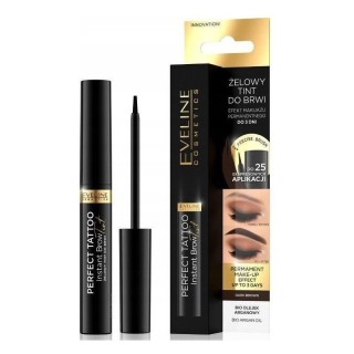 Eveline Perfect Tattoo DARK BROWN eyebrow gel tint 6 ml