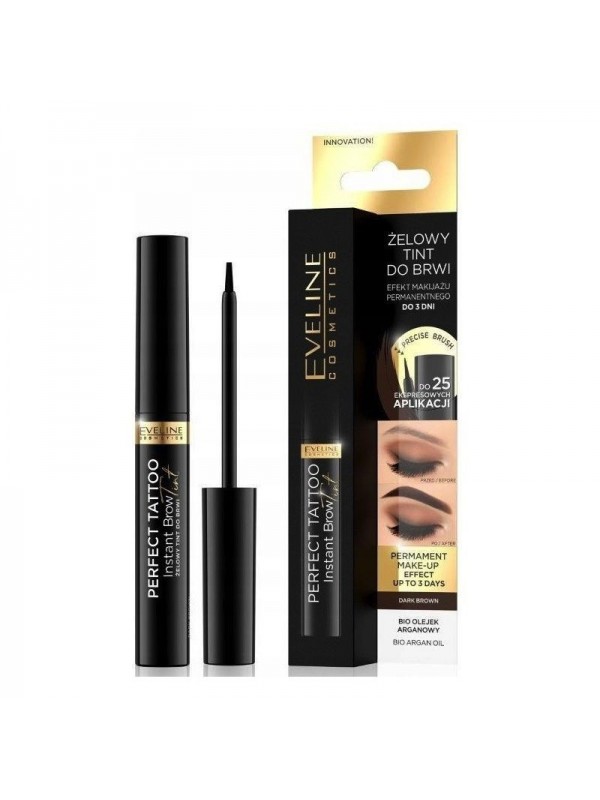 Eveline Perfect Tattoo DARK BROWN gel tint 6 ml