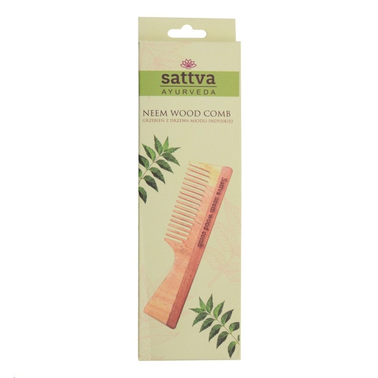 Sattva Ayurveda Neem Tree Comb Single 19 cm 1 piece