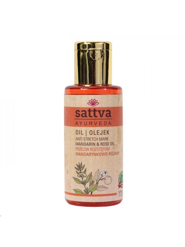 Sattva Ayurveda Olie tegen striae Mandarijn en roos 100 ml