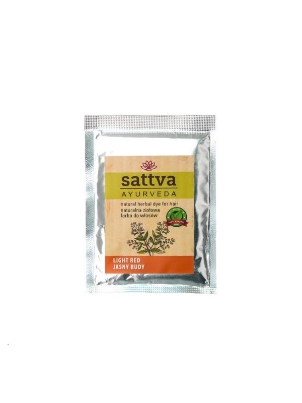 Sattva Ayurveda Naturalna ziołowa Farba do włosów Jasny Rudy 10 g (31-05-2023)