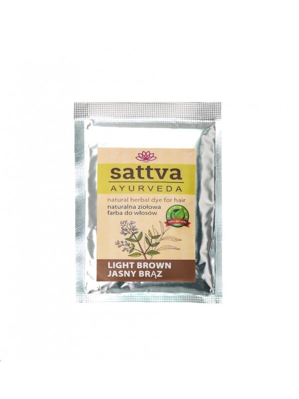 Sattva Ayurveda Natuurlijke Kruiden Haarverf Lichtbruin 10 gr