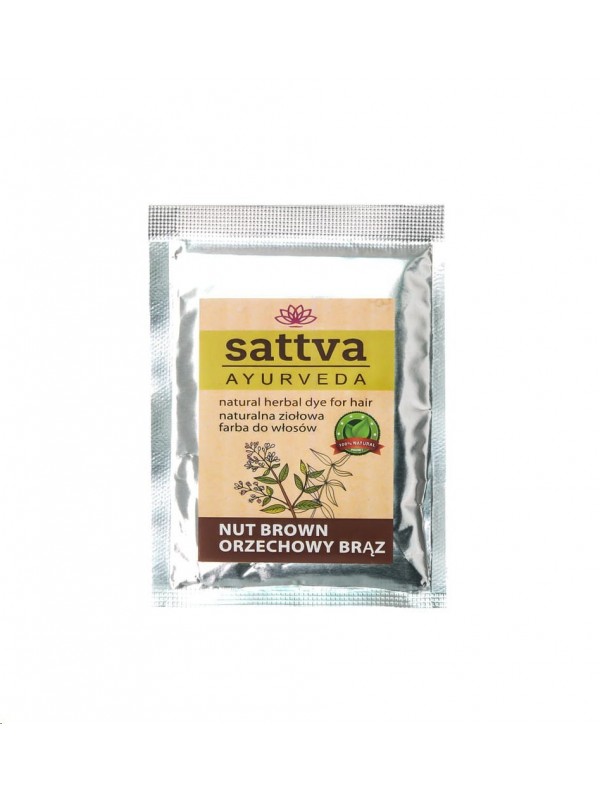 Sattva Ayurveda Natural Herbal Hair Dye Nut Brown 10 g