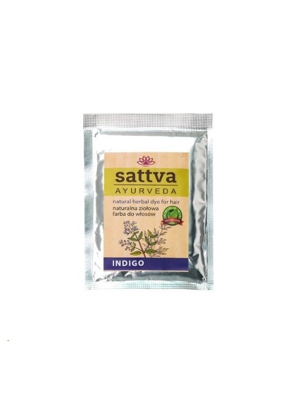 Sattva Ayurveda Naturalna ziołowa Farba do włosów Indigo 10 g ( 30-09-2023 )