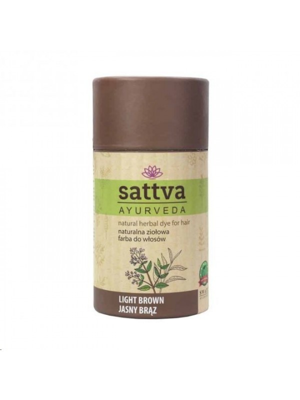 Sattva Ayurveda Natuurlijke Kruiden Haarverf Lichtbruin 150 gr