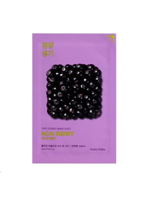 Holika Holika Pure Essence Mask Sheet - Gezichtsmasker met Acai-fruitextract 23 g