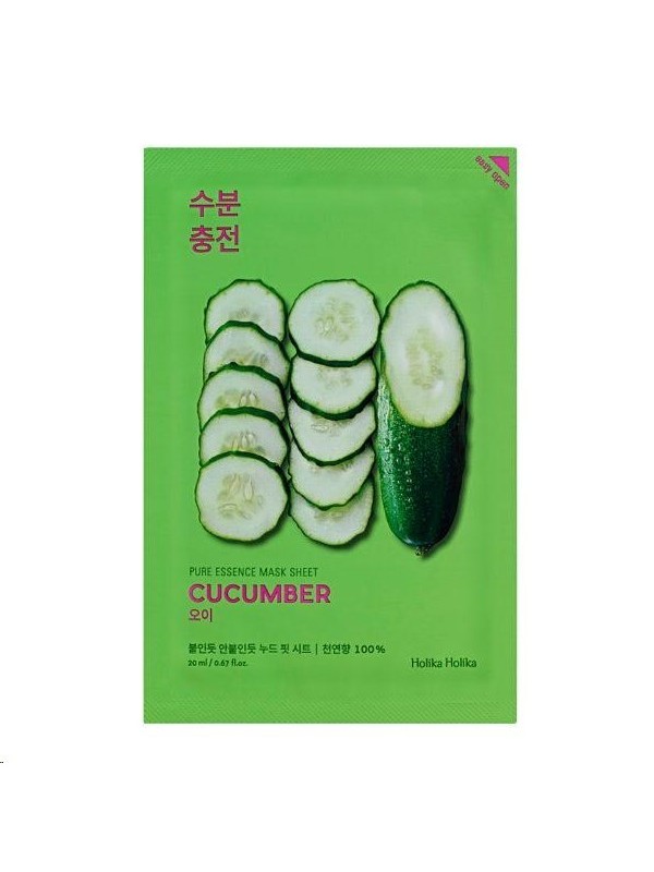 Holika Holika Pure Essence Mask Sheet - Face sheet mask with cucumber extract 23 g