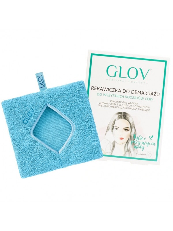 GLOV Comfort Bouncy Blue make-up verwijderingshandschoen 1 stuk