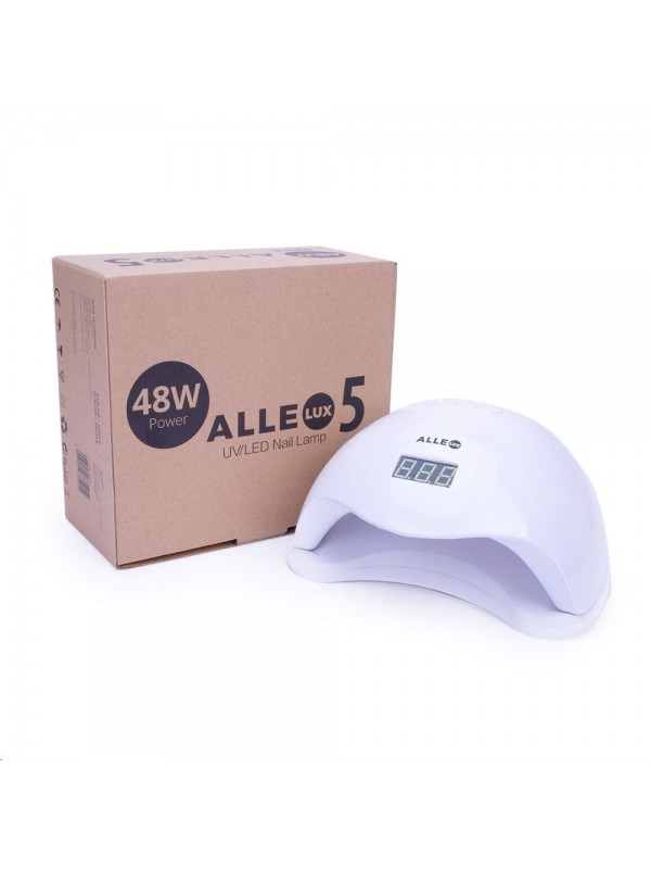 AlleLux 5 Nail lamp UW / Led 48W 24 LEDs for hybrid varnishes White 1 piece