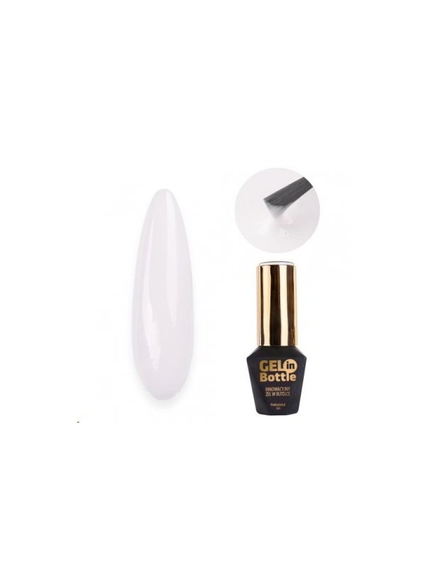 MollyLac Gel in bottle Nail gel in a bottle with a multifunctional brush White Angel 10 g