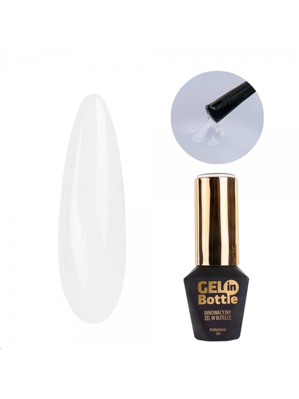 MollyLac Gel in bottle Nail gel in a bottle with a multifunctional brush Clear 10 g