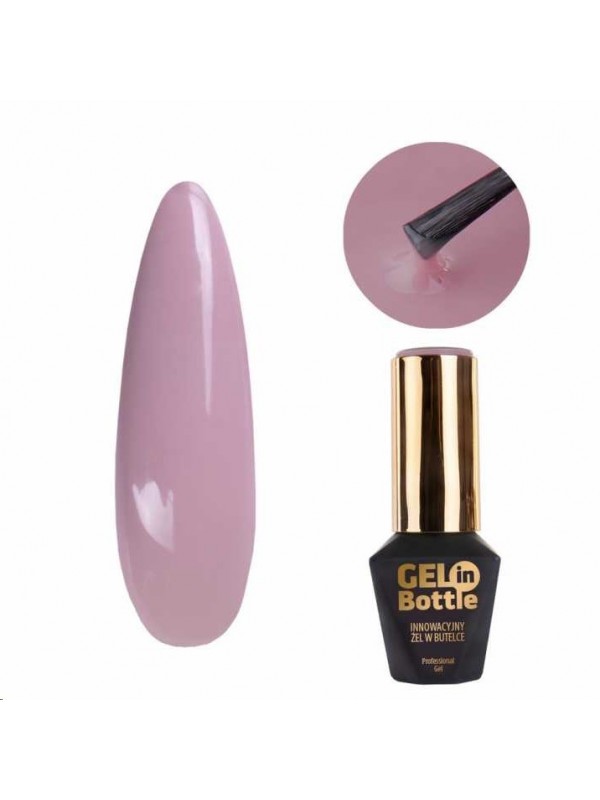 MollyLac Gel in bottle Nail gel in a bottle with a multifunctional brush Naked 10 g