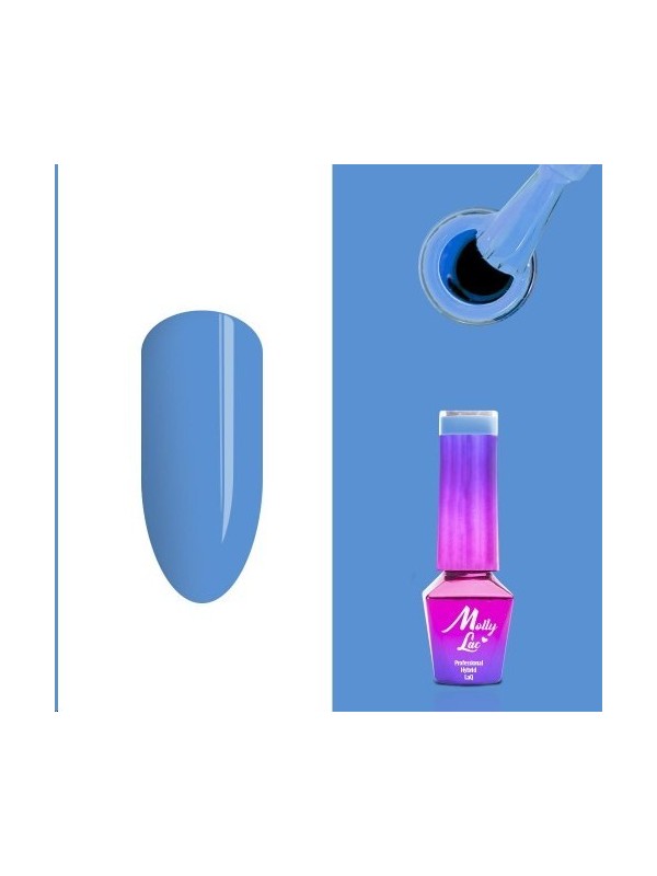 MollyLac /13/ Coctails & Drinks Hybrid Lacquer Blue Lagoon 5 ml