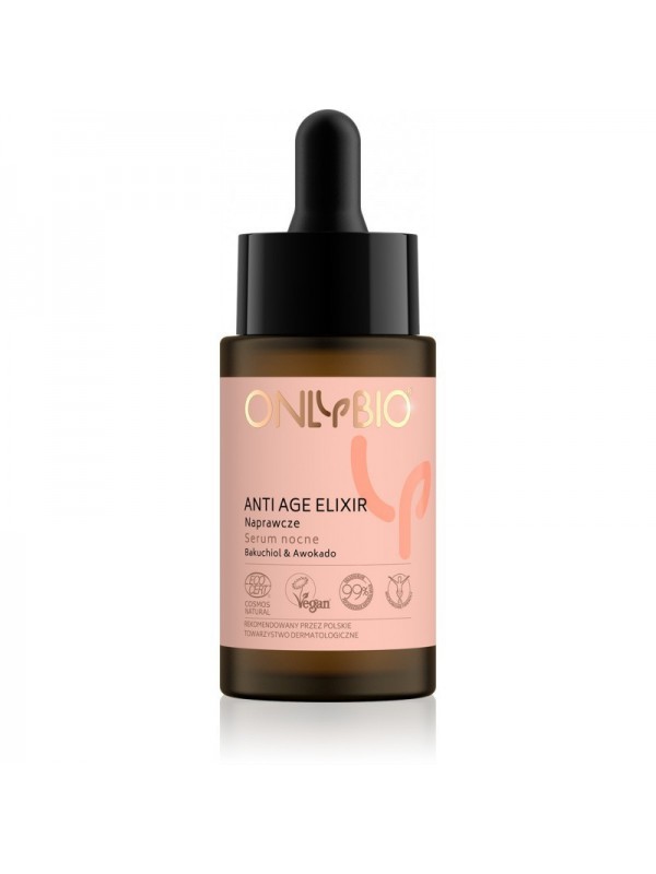 ONLYBIO Anti Age Elixir Bakuchiol & Avocado nachtreparatieserum 30 ml