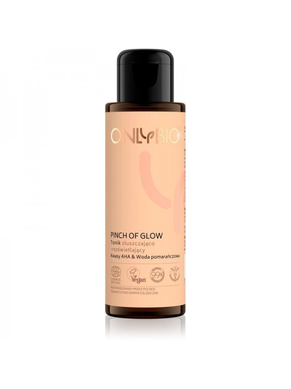 ONLYBIO Pinch of Glow Exfoliating and Brightening Facial Toner AHA Acids & Orange Water 100 ml