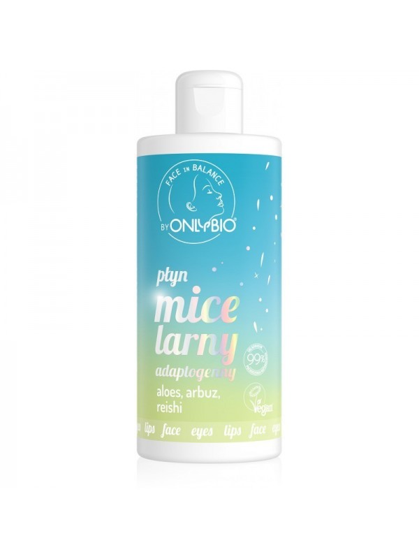 ONLYBIO Face in Balance Adaptogeen Micellair Water Aloë, Watermeloen, Reishi 300 ml